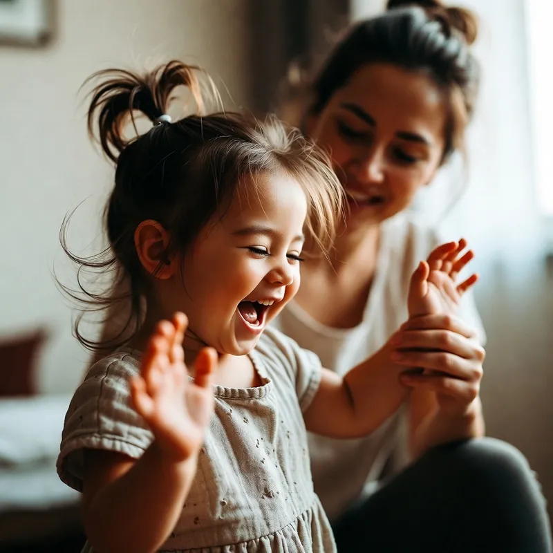 Happy family with technology
